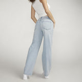 V-Front Mid Rise Wide Leg Jeans