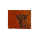 Leather Card Wallet - Highland Cow