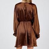 Warm Tea Dolman Sleeve Mini Dress