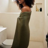 Geometry Waffle Bath Towel