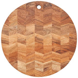 Chevron Acacia Wood Serving Board