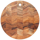 Chevron Acacia Wood Serving Board