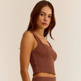 Andez Crinkle Stretch Knit Tank