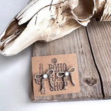 Western Coquette Bow Stone Studs