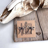 Western Coquette Bow Stone Studs