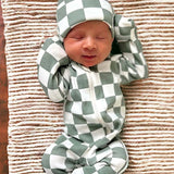 Checkerboard Organic 2-Way Zip Romper