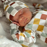 Checkerboard Organic Zip Footie