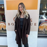 Gabby Hooded Boucle Coatigan