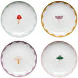 Mushroom Gems Appetizer Plates Set/4