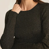 Goldie Metallic Crew Neck Sweater