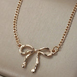 Hammered Bow Necklace