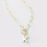 Toggle Initial Necklace