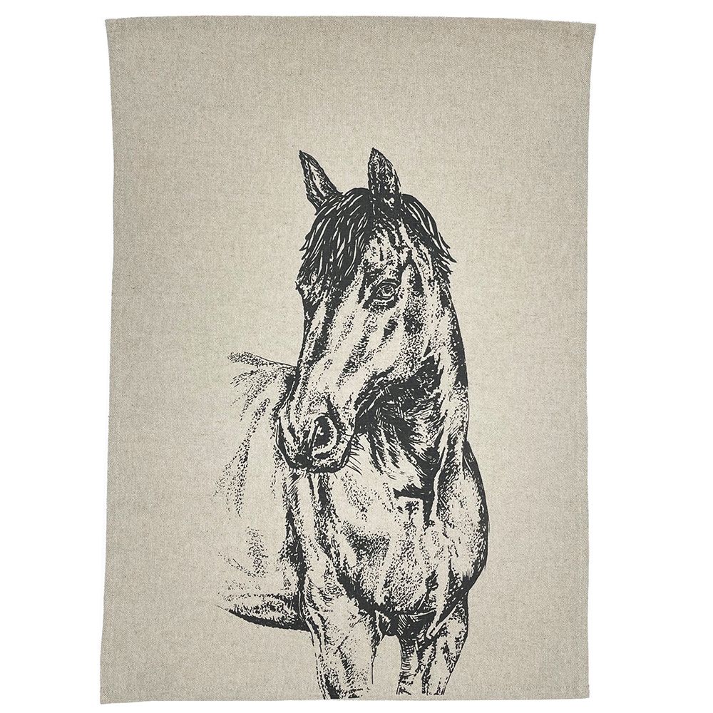Linen Tea Towel - Horse