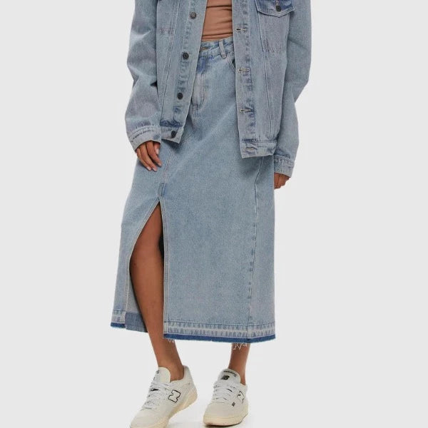 Midi Denim Skirt