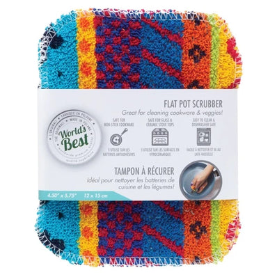 Flat Printed Pot Scrubber