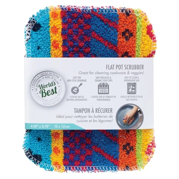 Flat Printed Pot Scrubber