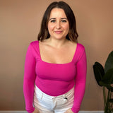 Stacy L/S Square Neck Bodysuit