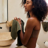 Geometry Waffle Hand Towel