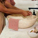 Geometry Waffle Washcloth Set