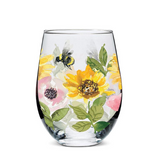 Sunflowers & Bees Stemless Wine
