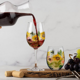 Sunflowers & Bees Stemless Wine
