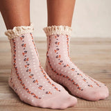 Free People Rosebud Waffle Ankle Sock