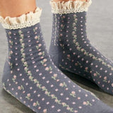 Free People Rosebud Waffle Ankle Sock