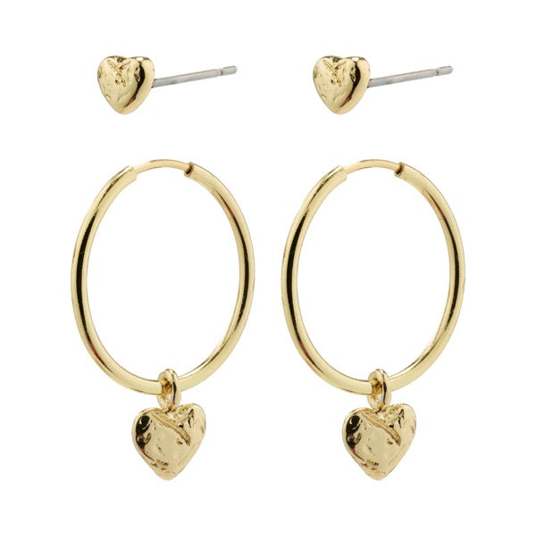 Jayla Heart Earring Set