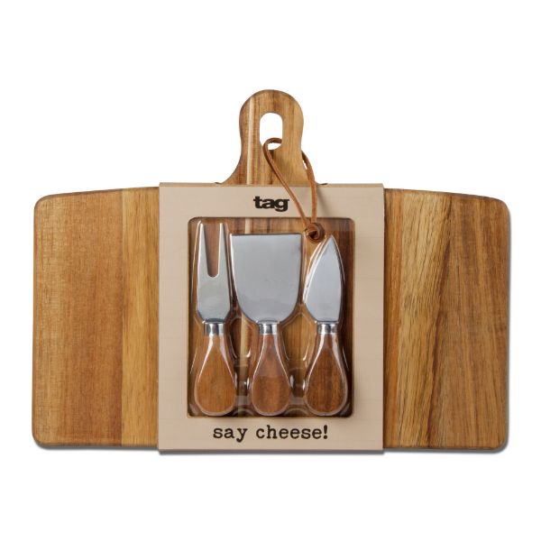 Say Cheese Acacia Board & Tools Set