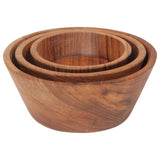 Set/3 Teak Wood Pinch Bowls
