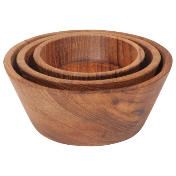 Set/3 Teak Wood Pinch Bowls