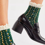 Free People Rosebud Waffle Ankle Sock