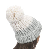 Colorblock Hand Knit Beanie