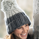 Colorblock Hand Knit Beanie