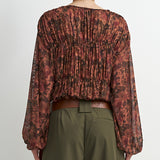 Harvest Floral Mesh Blouse