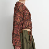 Harvest Floral Mesh Blouse