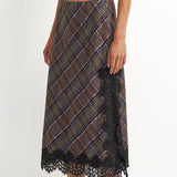 Woven Plaid Skirt