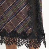 Woven Plaid Skirt