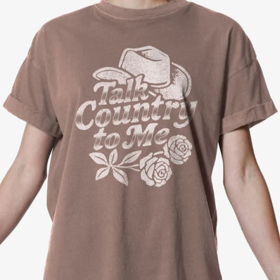 Talk Country To Me Boyfriend Tee