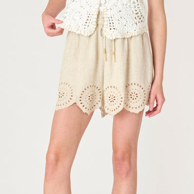 Breeze Eyelet Pull On Shorts