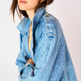 Rosalyn Crop Denim Trench Coat