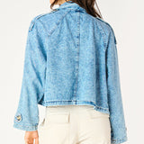 Rosalyn Crop Denim Trench Coat