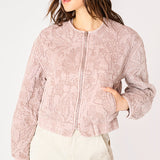 Fiona Floral Quilted Bomber Jacket