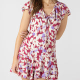 Berry Bouquet Mini Dress