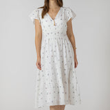 Dainty Roses Wrap Front Dress