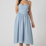 Verona V Waist Midi Dress