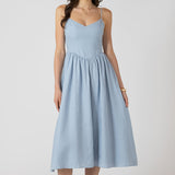 Verona V Waist Midi Dress