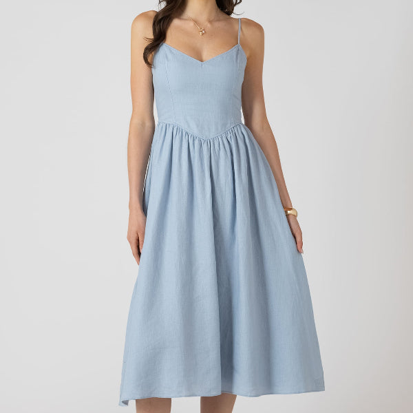 Verona V Waist Midi Dress
