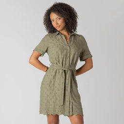 Lou Linen Eyelet Dress