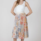 Flower Patch Pleated Skirt